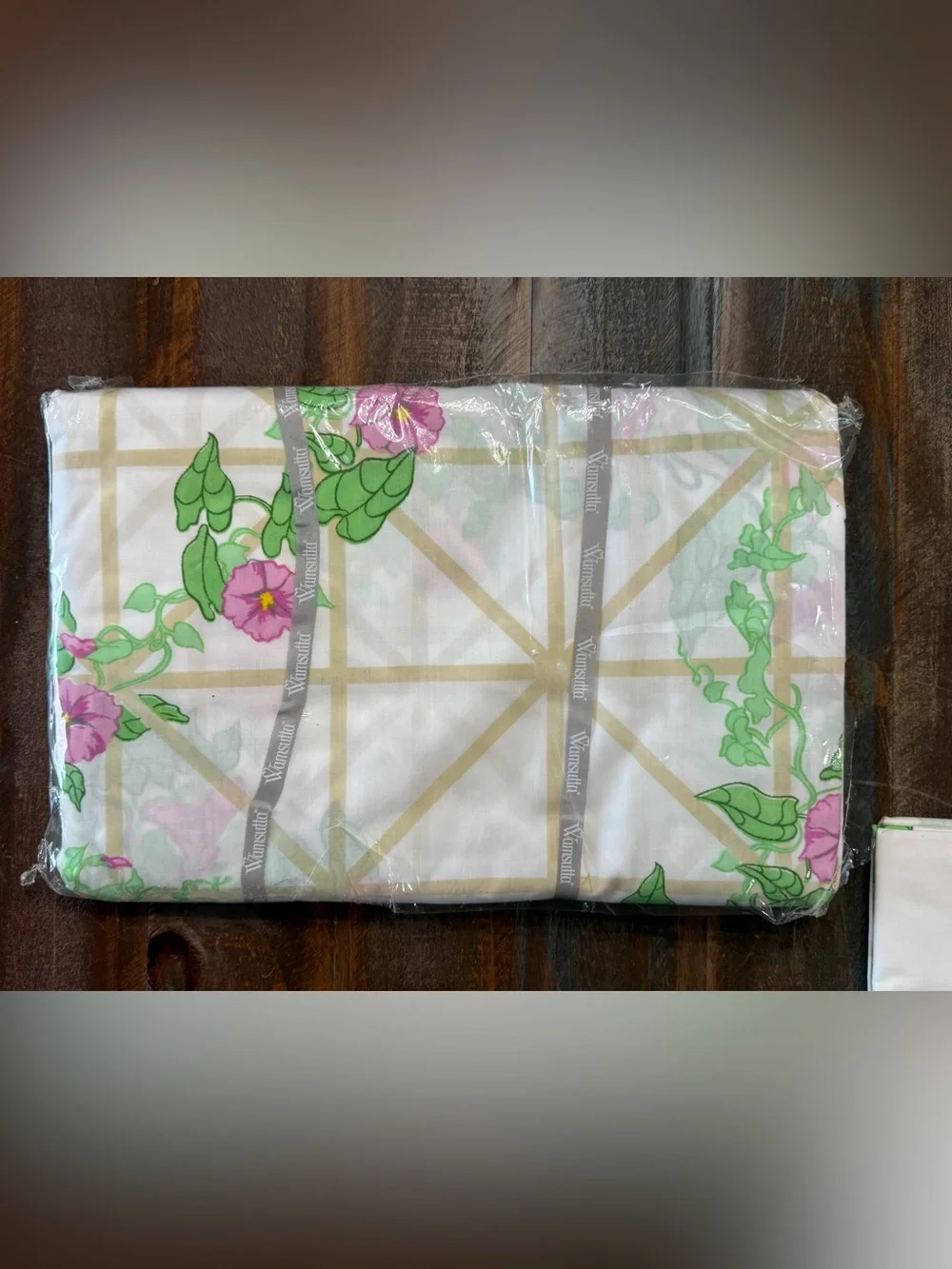 Christian Dior Wamsutta VTG Floral 200 Thread Count Percale Queen Sheet Set  NOS